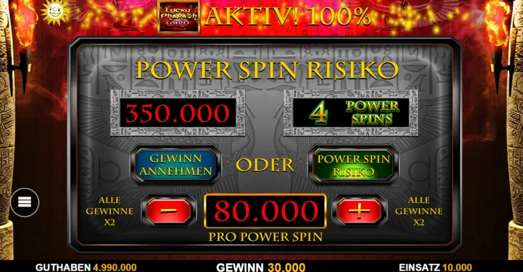 Lucky Pharaoh Power Spin Risiko